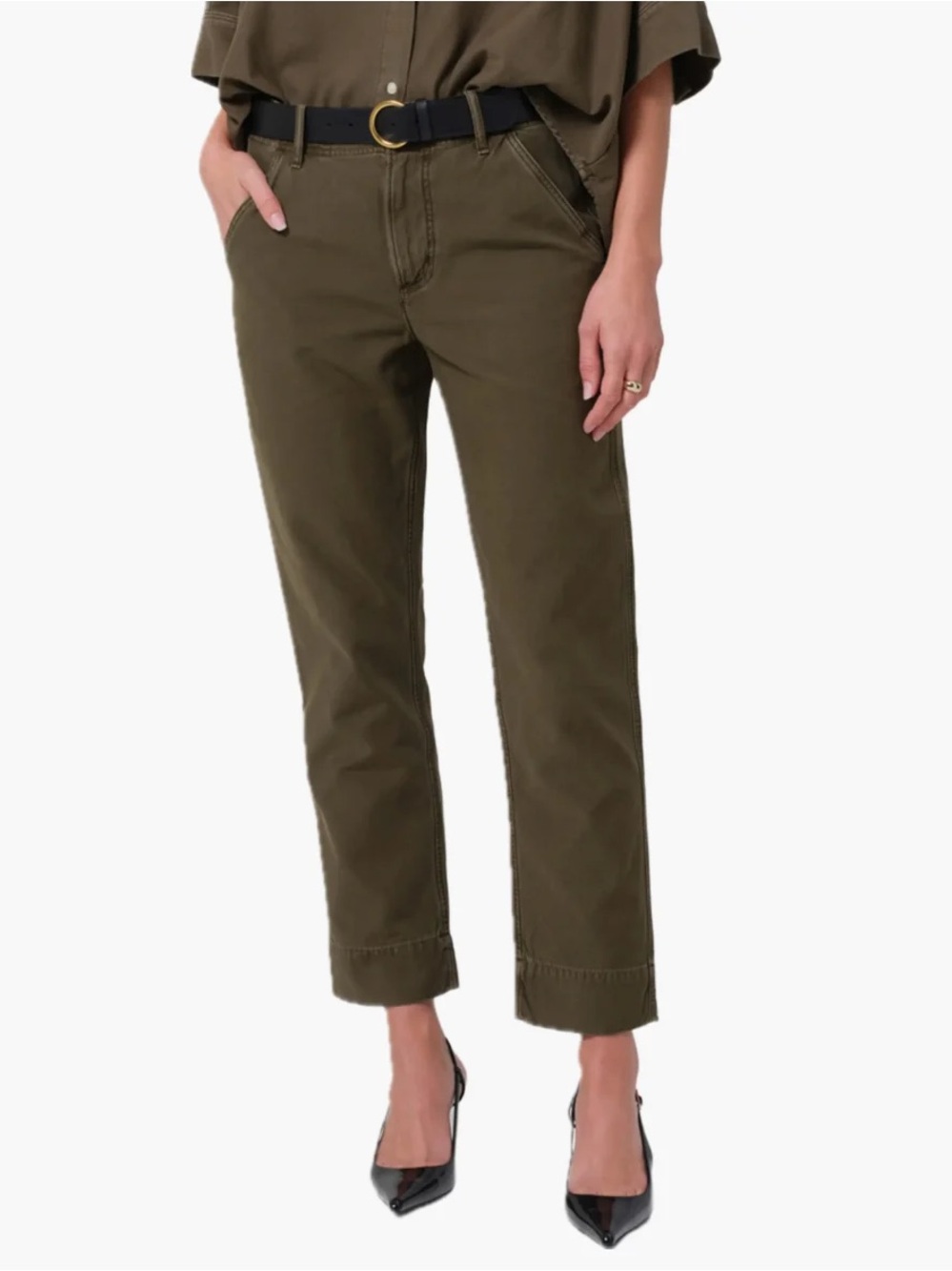 Citizens of Humanity Carter Utility Pants Vintage Costes Olive Size 31